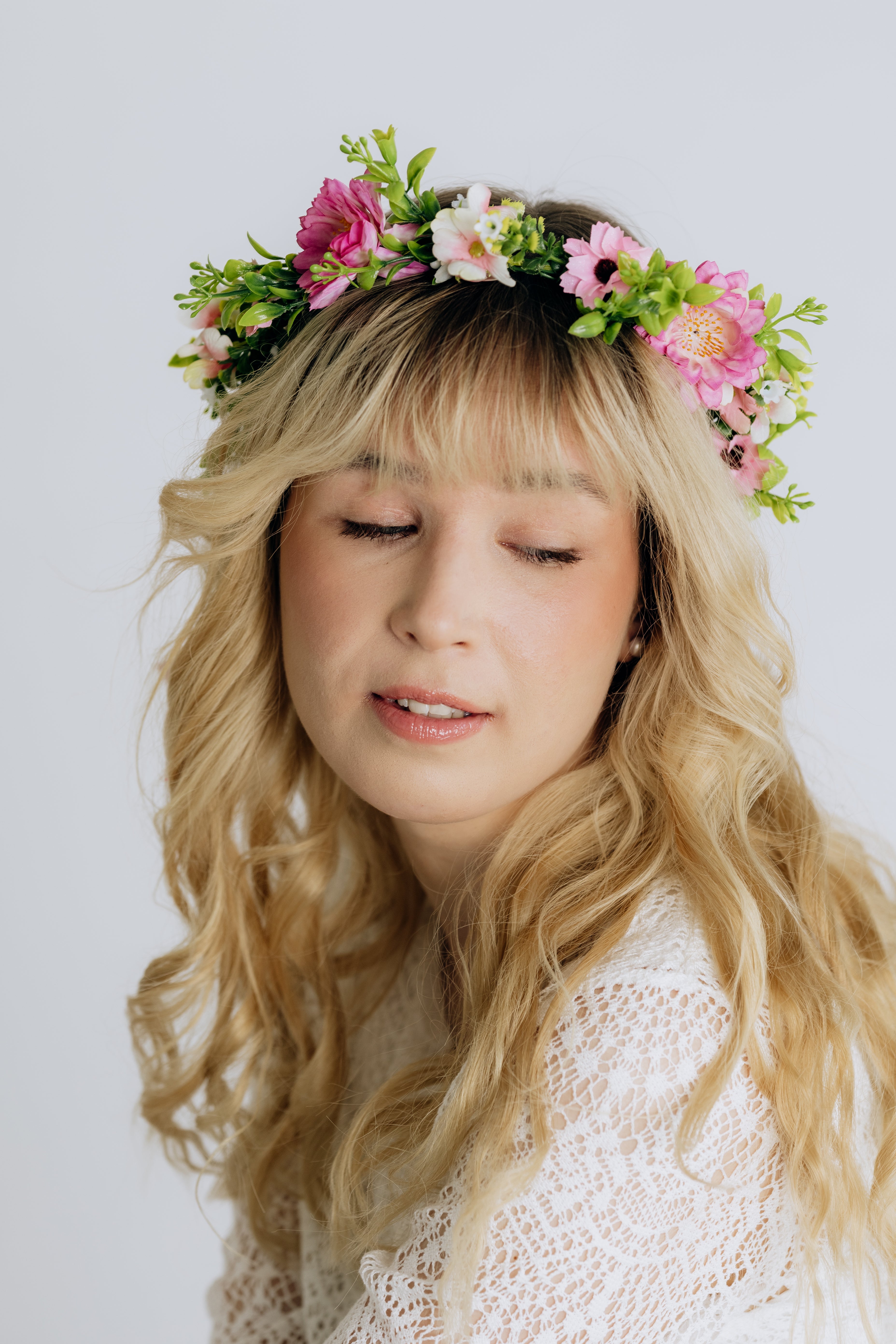 Flower crown | SUGAR SUGAR, Vintage Roses -multicolored flower headband