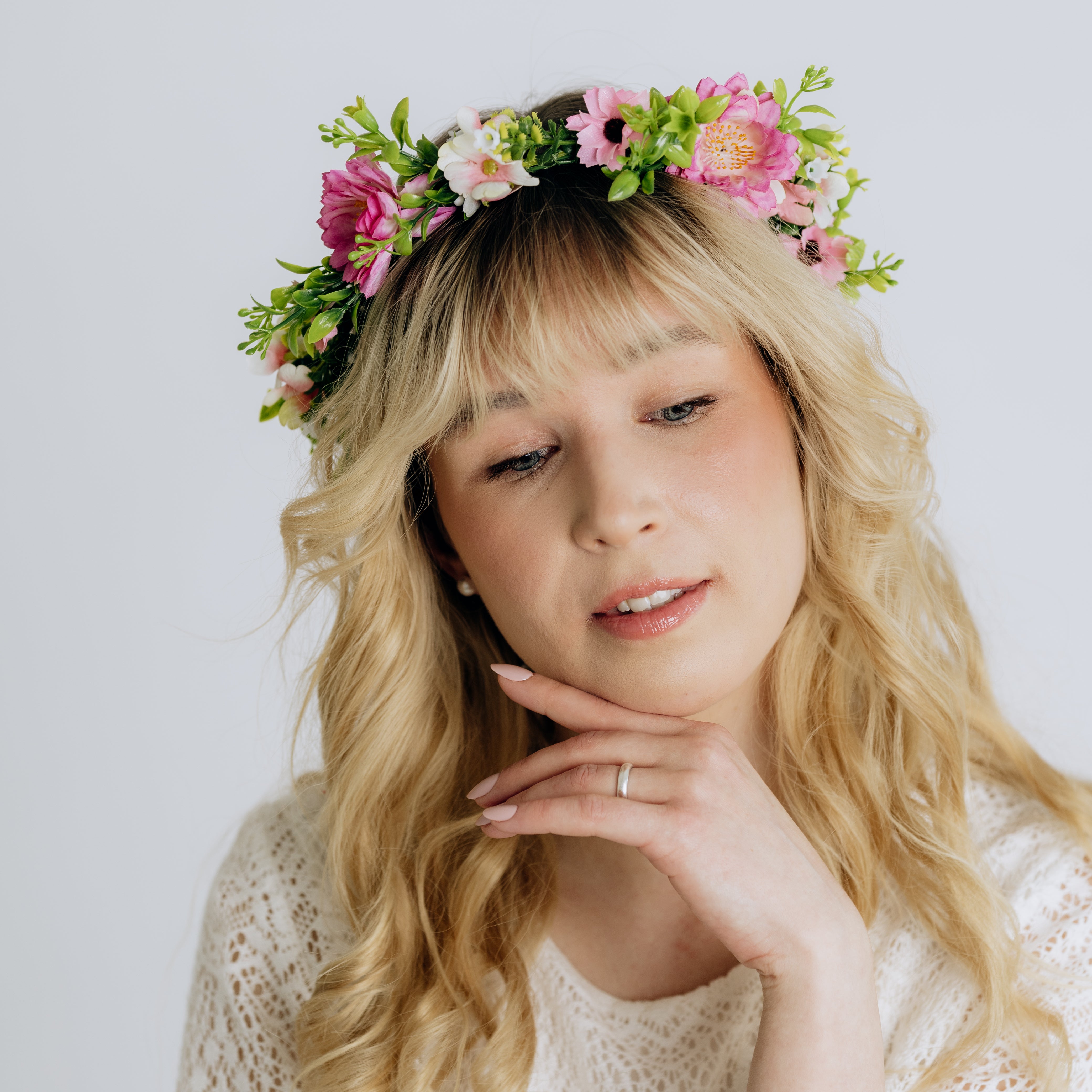 Flower crown | SUGAR SUGAR, Vintage Roses -multicolored flower headband