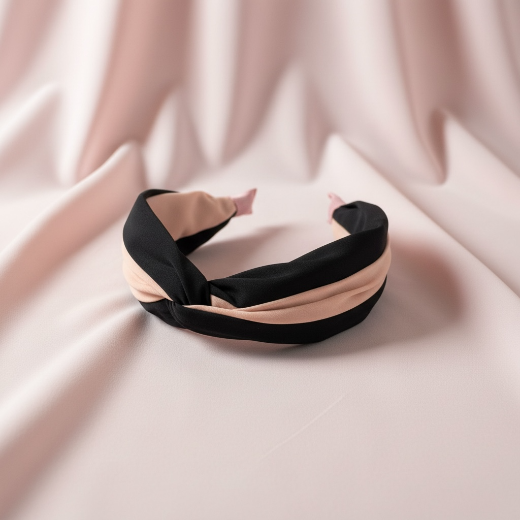 blush beige musta hiuspanta kaksisävyinen
