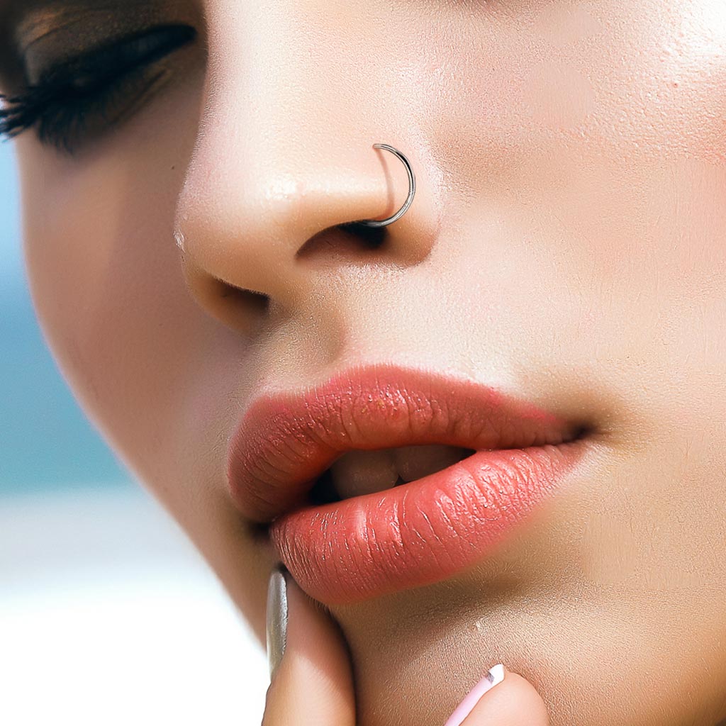 Nose Hoop Titanium (0.8mm/two sizes)