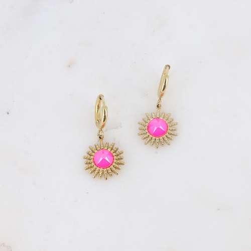 BOHM PARIS | Boucles Dao -kirurginteräksiset neonpinkit korvakorut