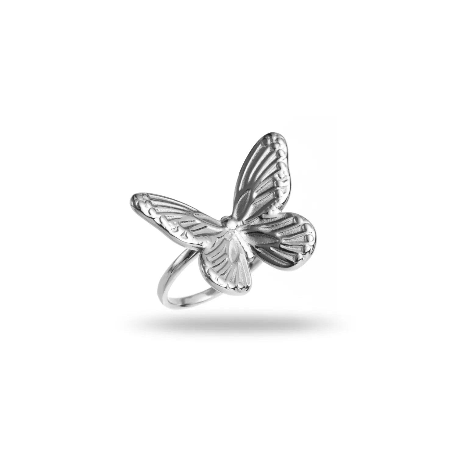Papillon hopeanvärinen perhossormus 316L-kirurginteräksestä