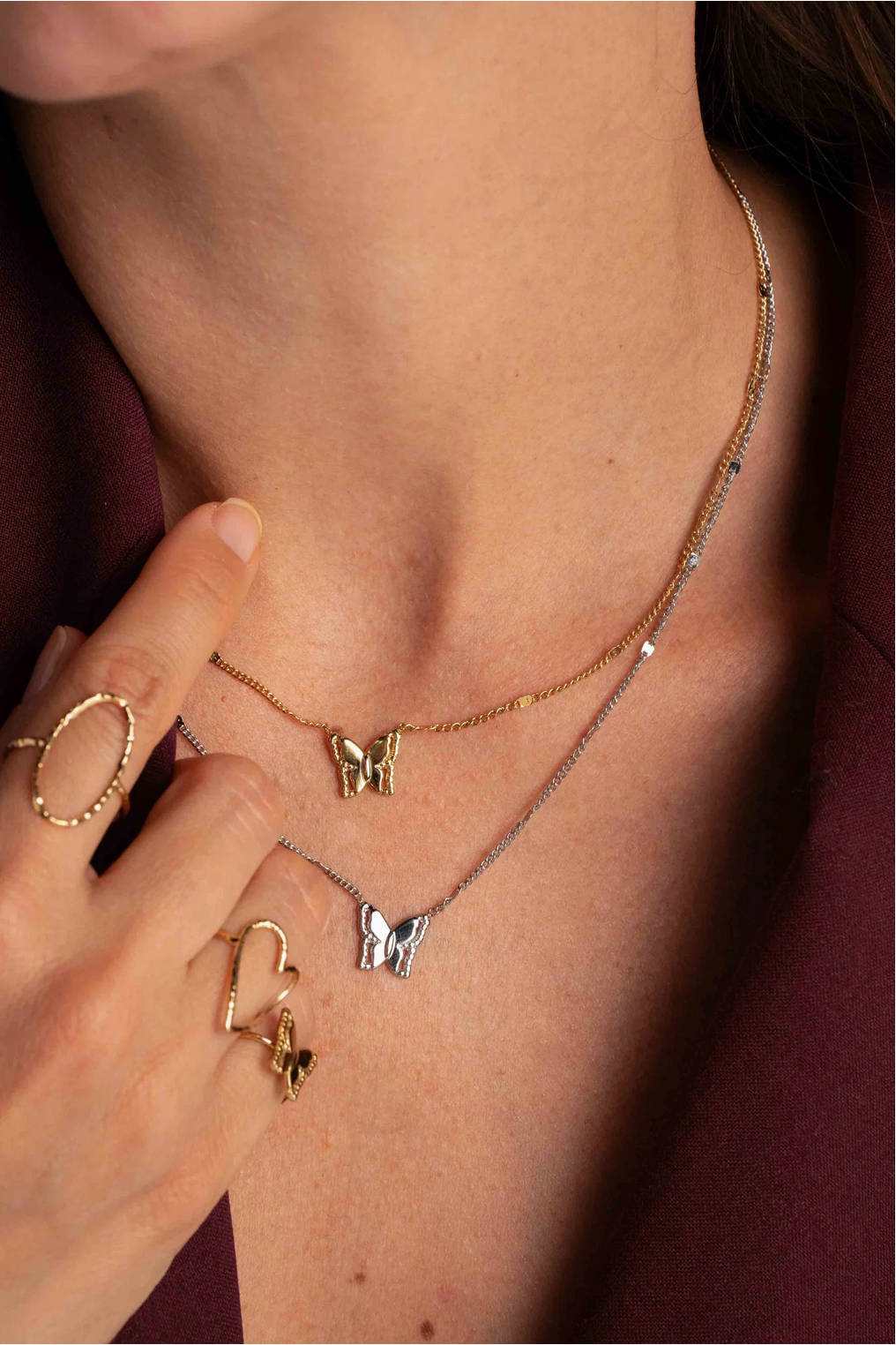 BOHM PARIS | Collier Papillon – perhoskaulakoru (hopea)