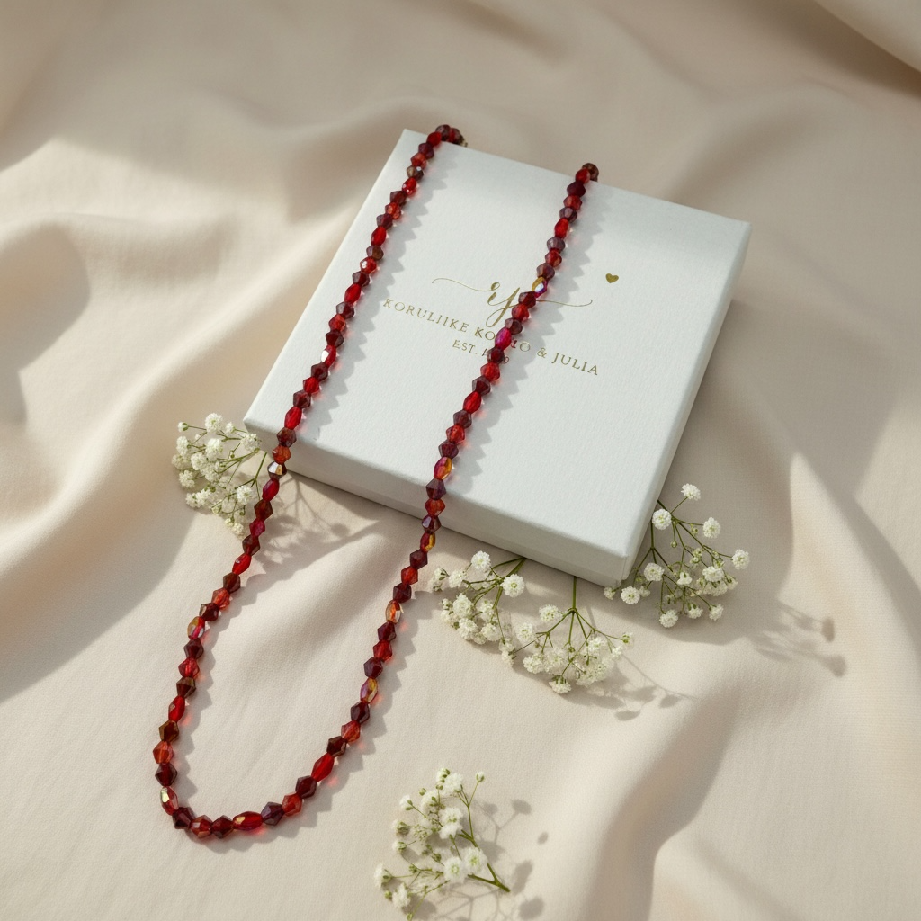 Earrings, FRENCH RIVIERA|Jasmine flower earrings (red)