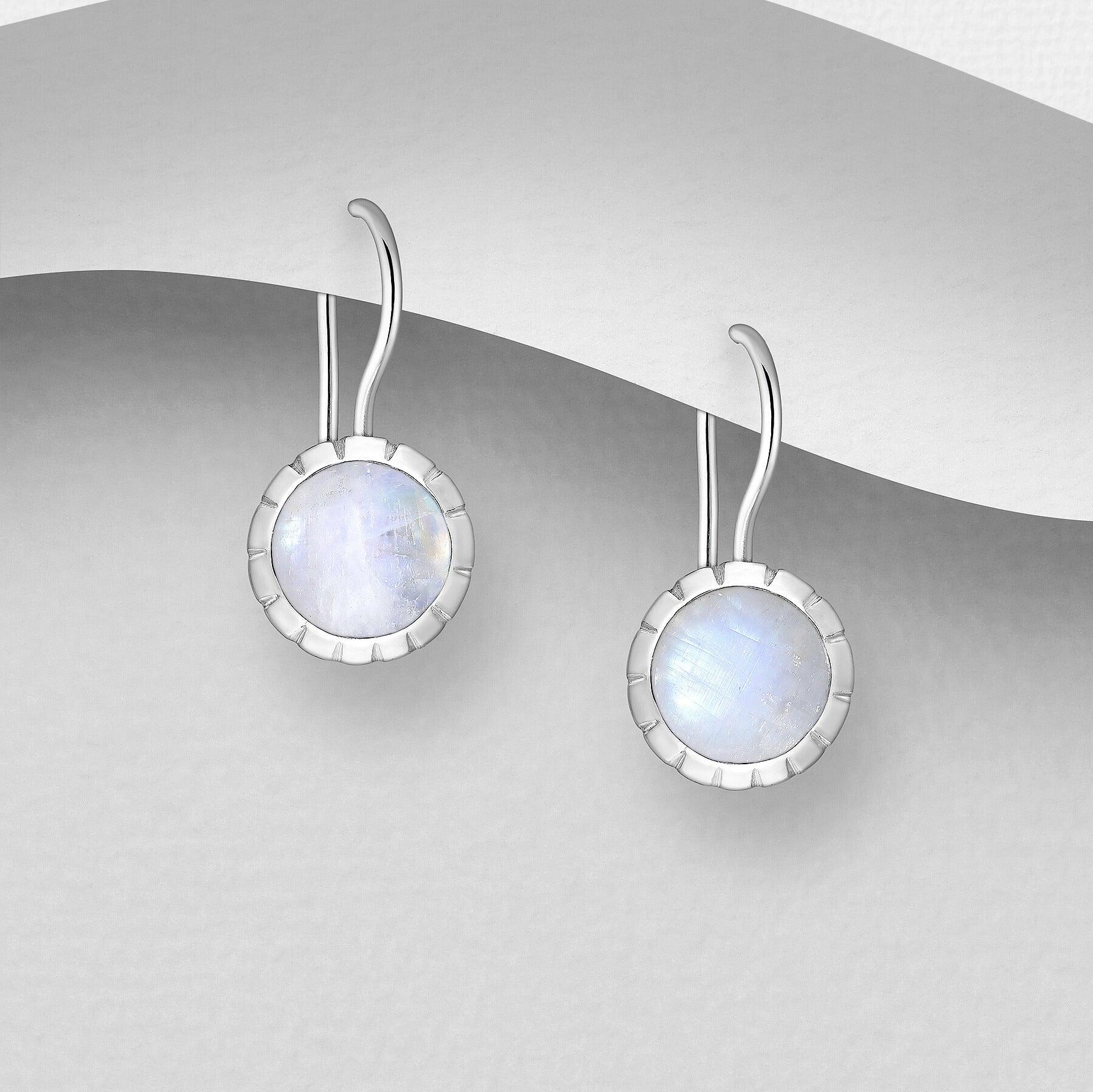 PREMIUM COLLECTION | Evelina -hopeakorvakorut kuukivellä
