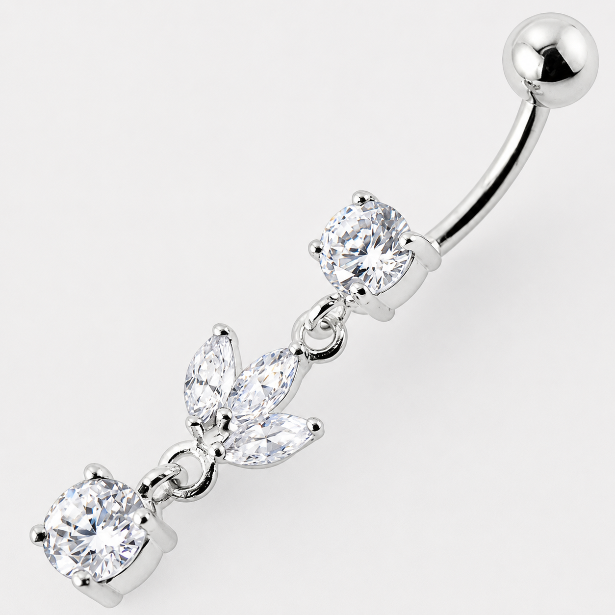 Titanium navel ring, Brielle dangling navel ring
