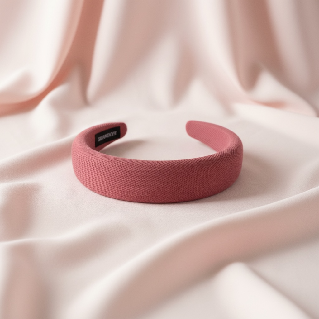 murrettu ruusunpunainen hiuspanta topattu mattapintainen hiuspanta