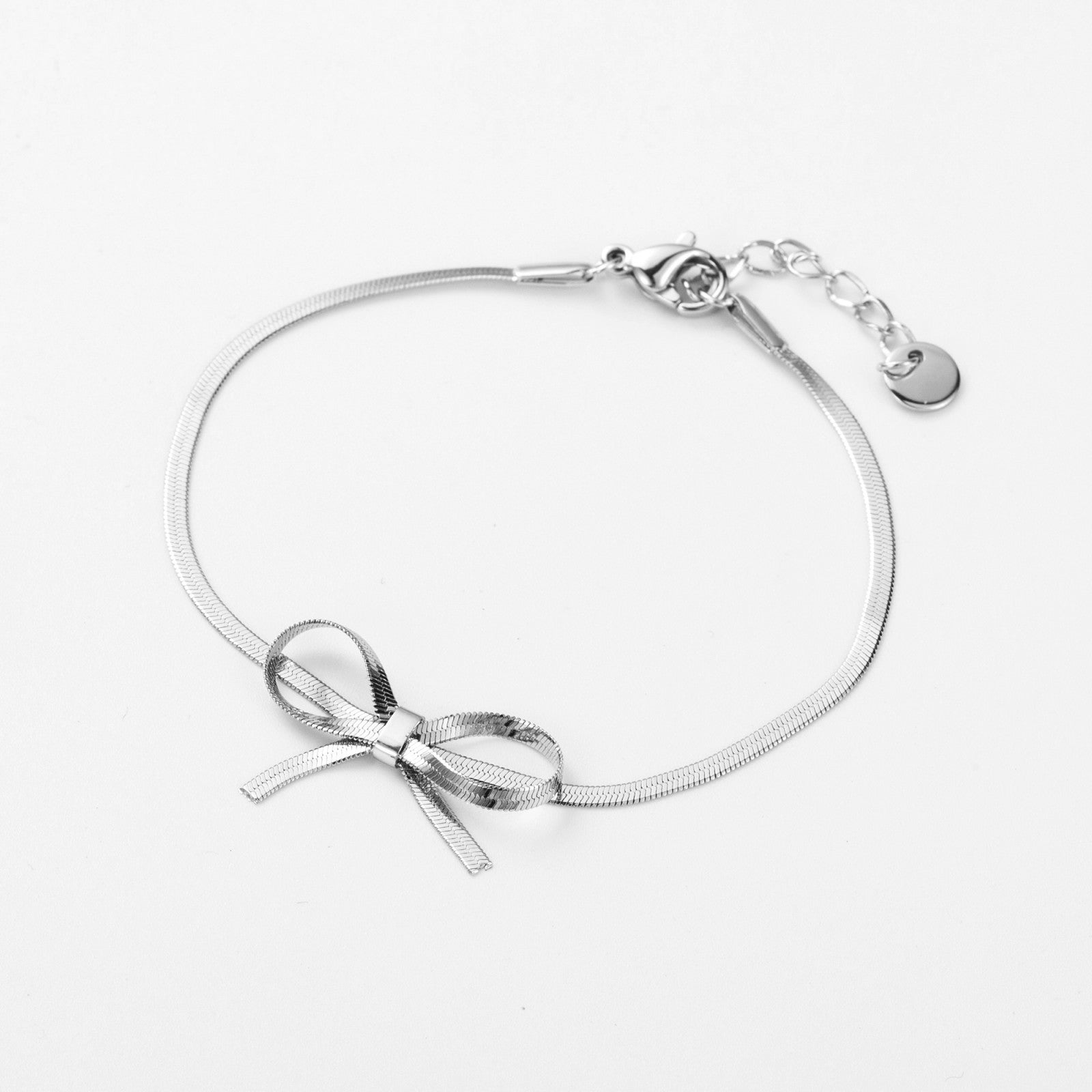 FRENCH RIVIERA | Fiona surgical steel bracelet with bow (silver)
