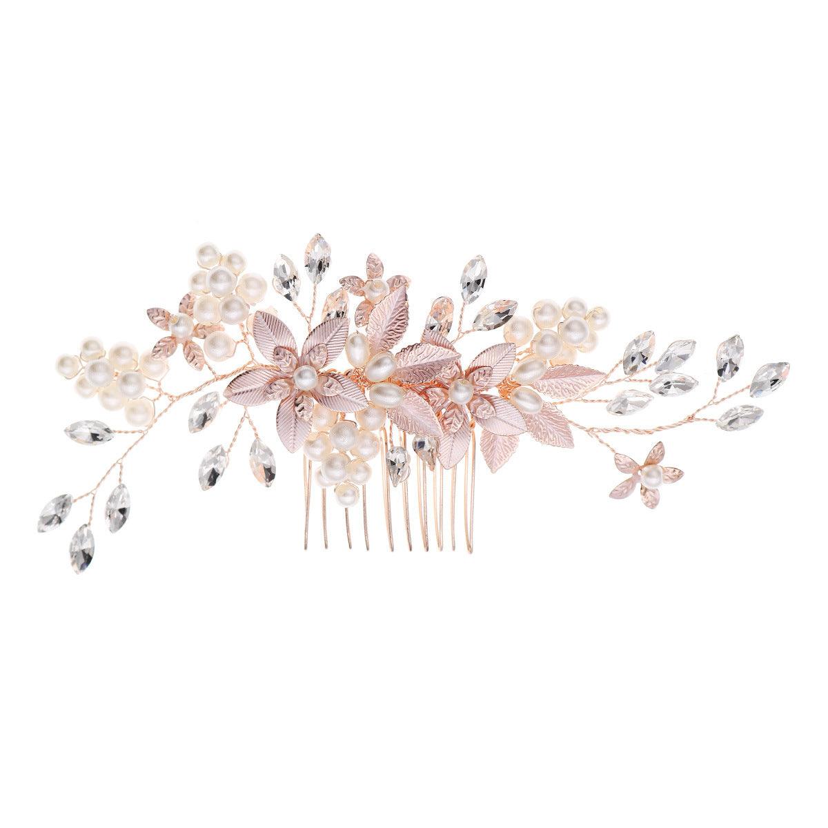 ROMANCE | Ruth rose gold floral hair accessory