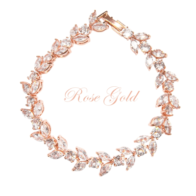 ATHENA BRIDAL, Florence -kirkas kristallirannekoru (ruusukulta)