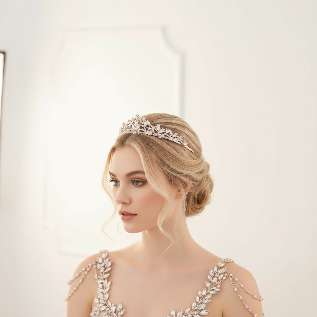 Hiuskoru, tiara ROMANCE | Classic Tiara in Rosegold