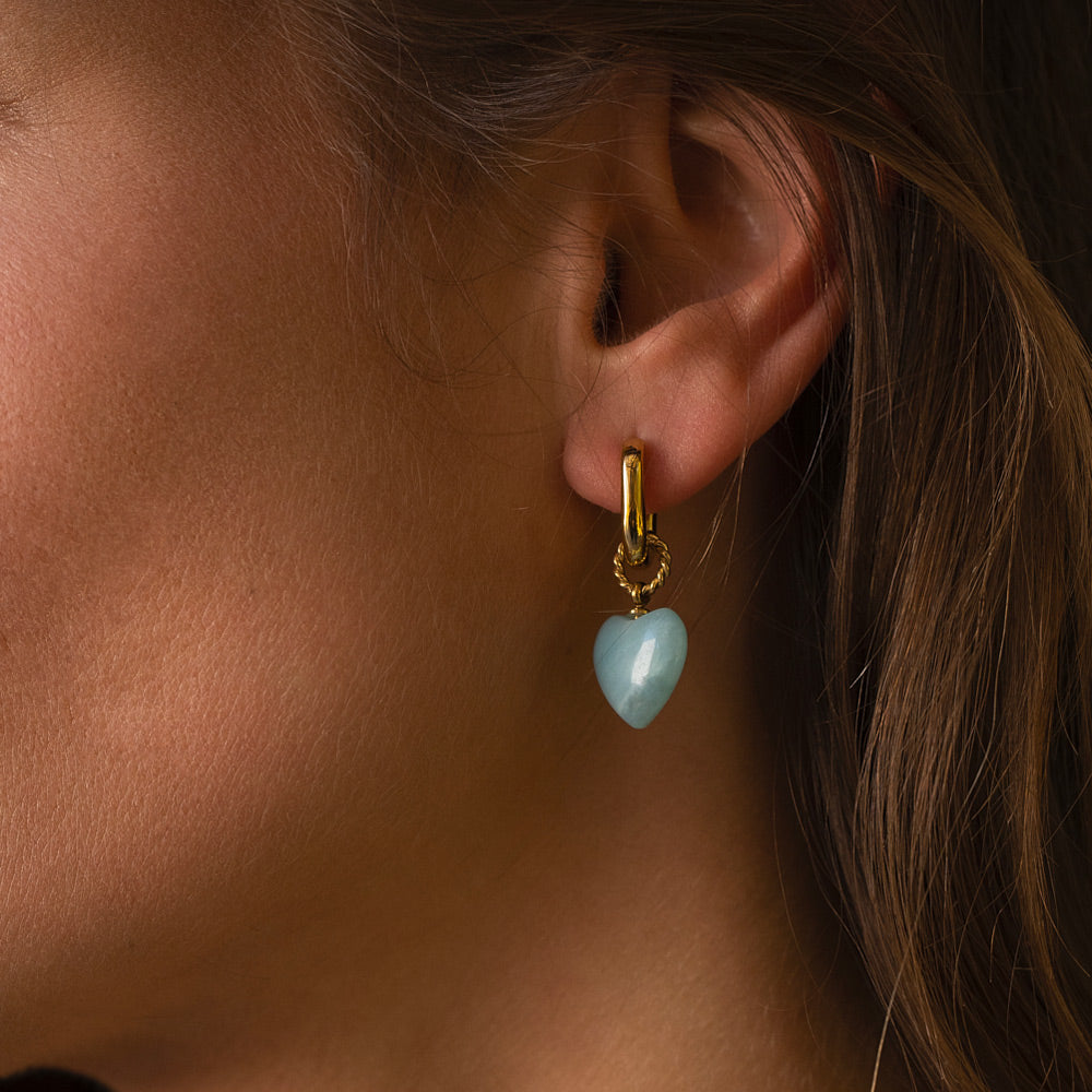 Earrings, BOHM PARIS|Boucles Silas avec crystal Orange DeLite -dore