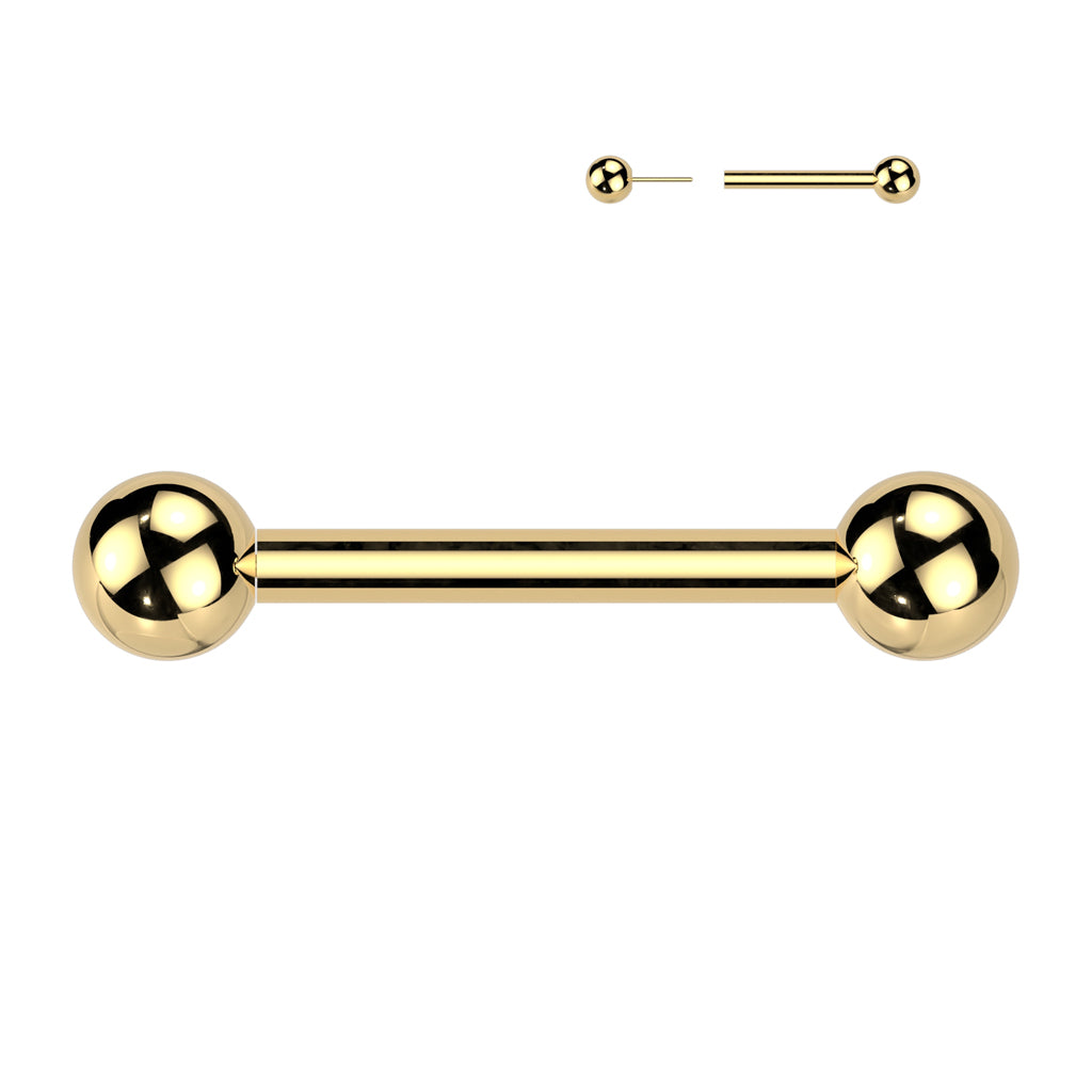 Titaaninen nännikoru, Classic Sphere 4mm –push in, kulta