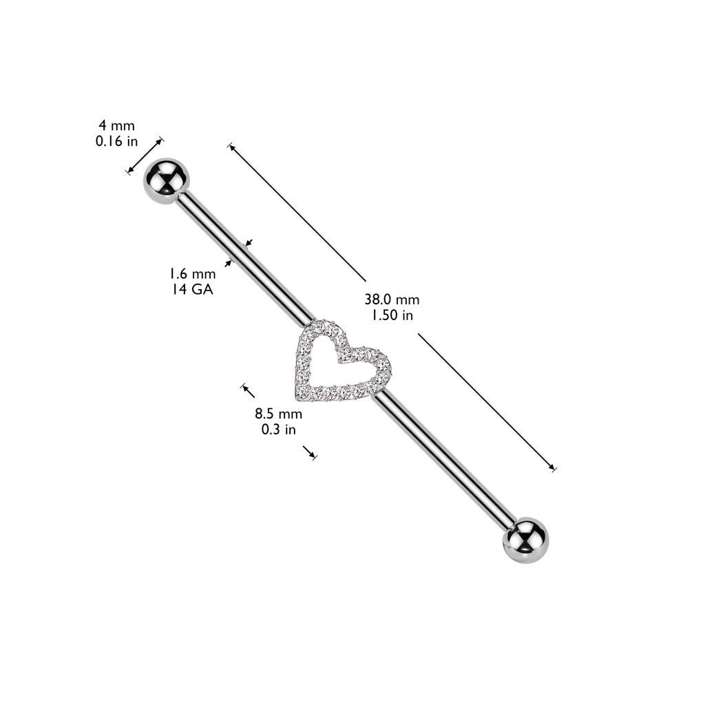 Titaaninen industrialkoru, Lovelush Titanium -sydänkoristeinen industrialkoru (kulta)