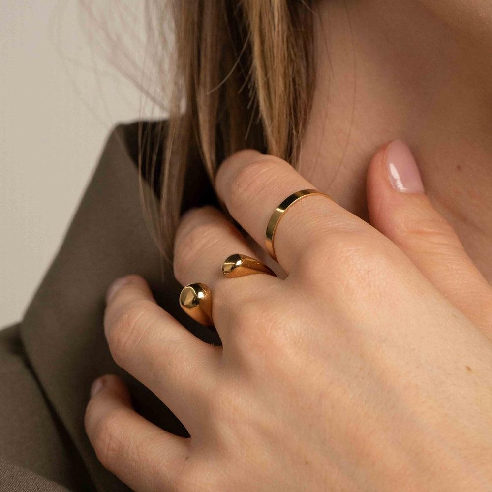 BOHM PARIS | Bague Mercer -kivetön kirurginterässormus (kulta)