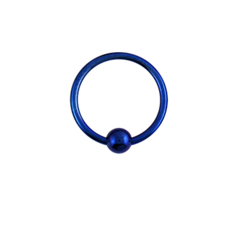 Lävistysrengas 1.2mm, Titanium BCR -värillinen pallolukkorengas ⌀10mm
