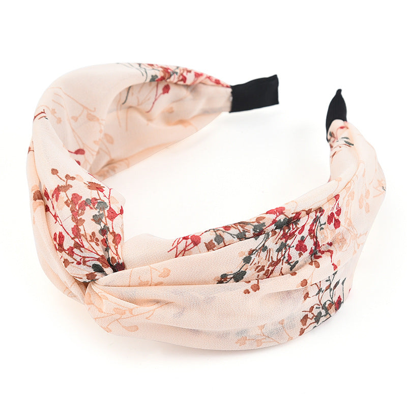 SUGAR SUGAR® | Soft Bloom COMFY – erittäin joustava kukkakuvioinen hiuspanta (vaalea)