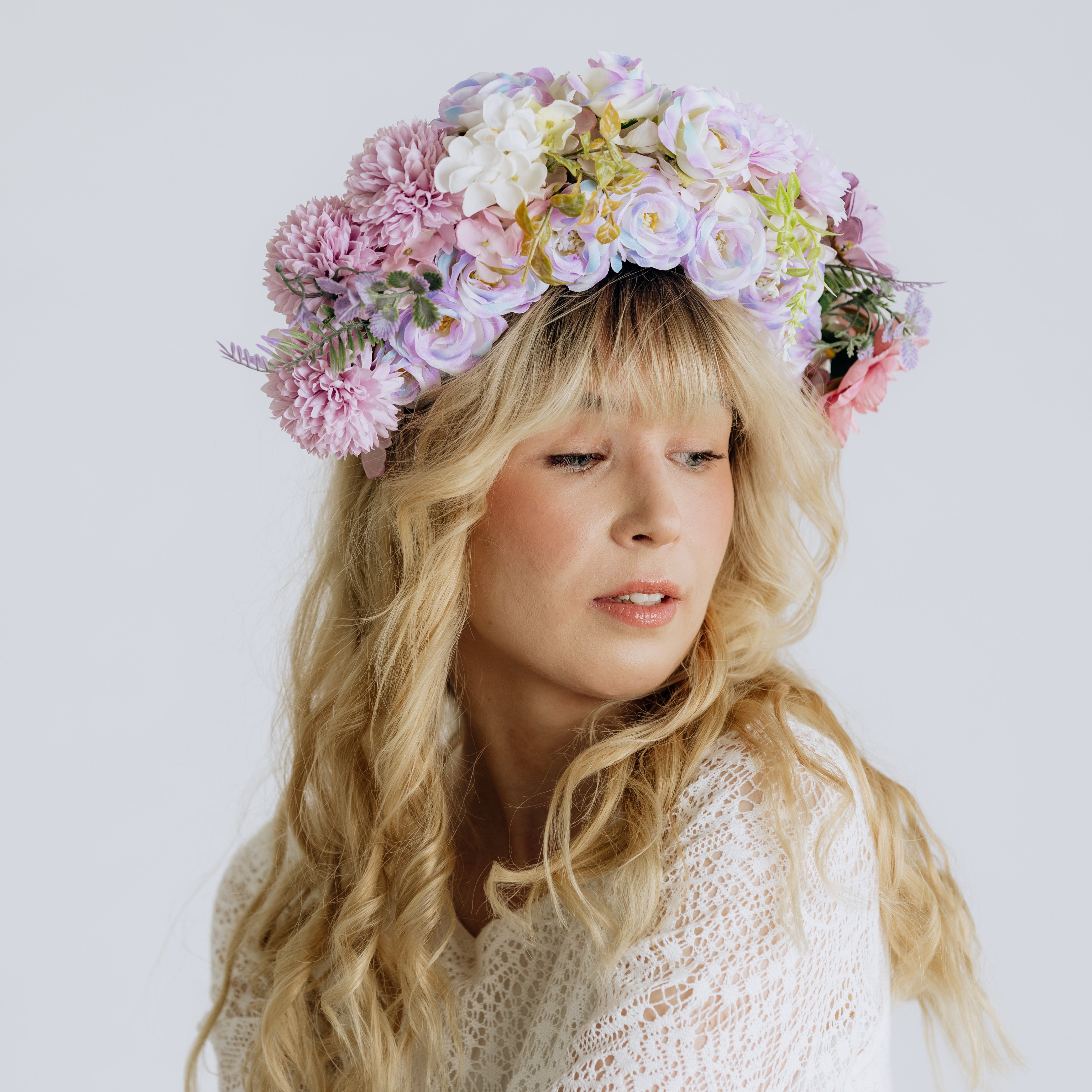 Flower crown | SUGAR SUGAR, Vintage Roses -multicolored flower headband