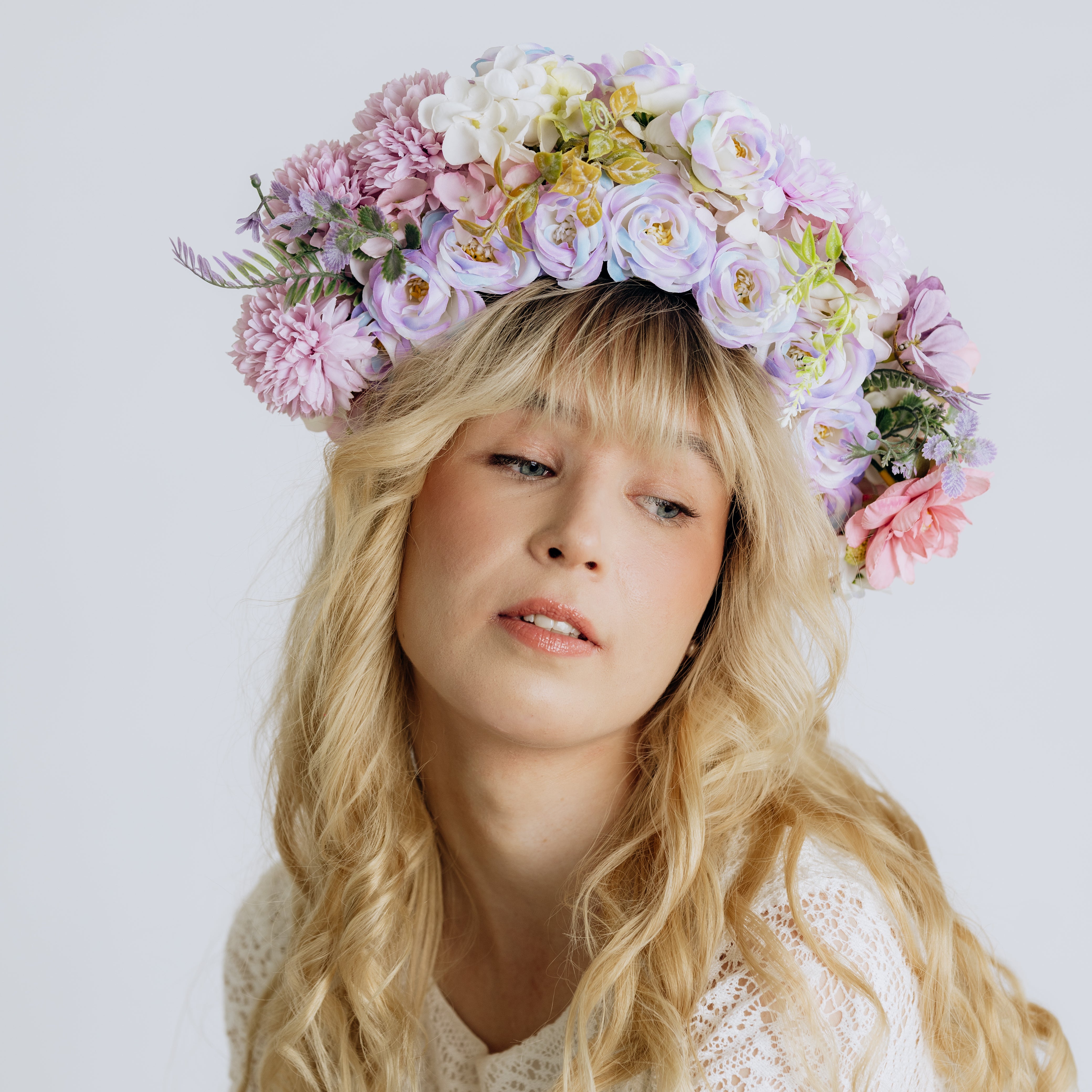 Flower crown | SUGAR SUGAR, Vintage Roses -multicolored flower headband