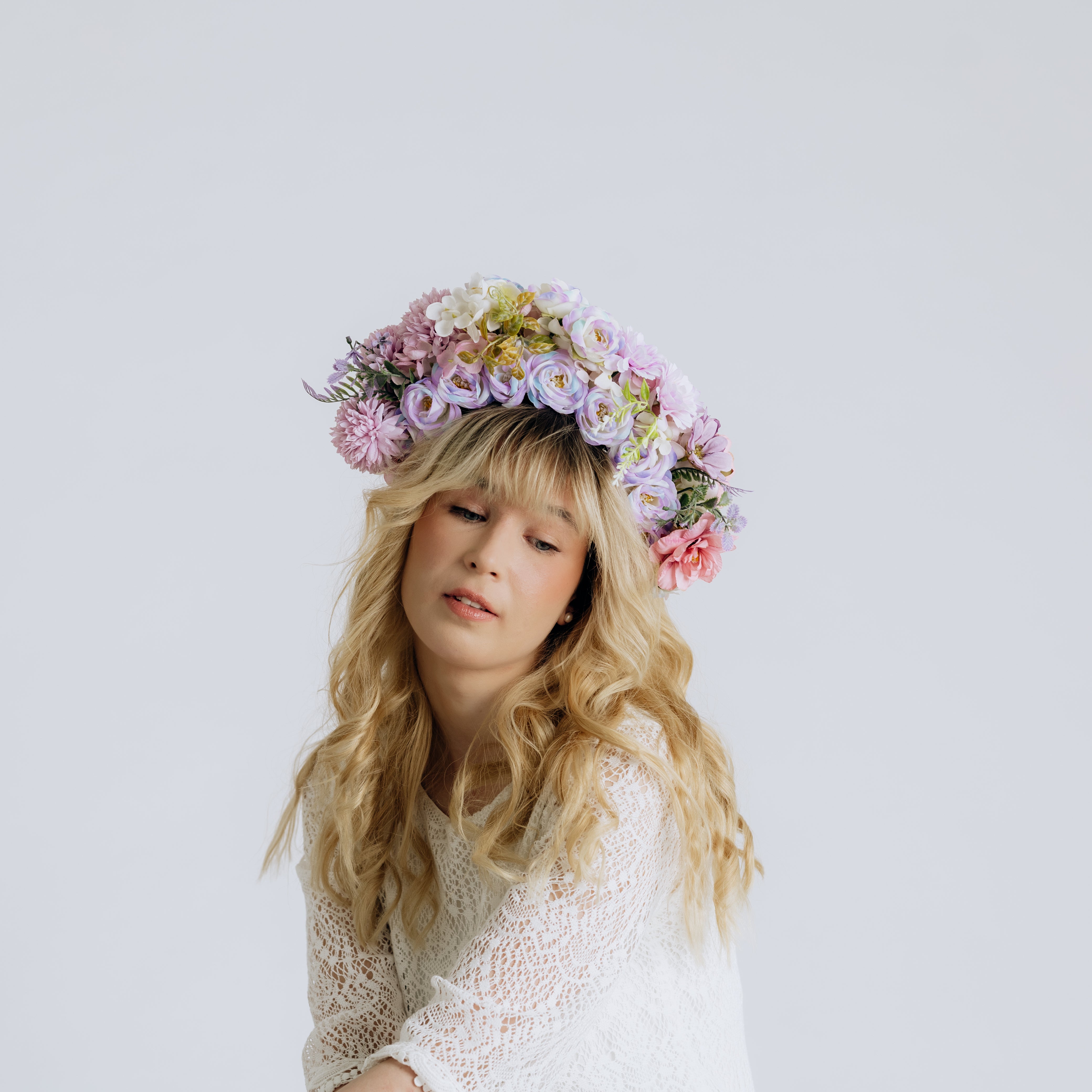 Flower crown | SUGAR SUGAR, Vintage Roses -multicolored flower headband