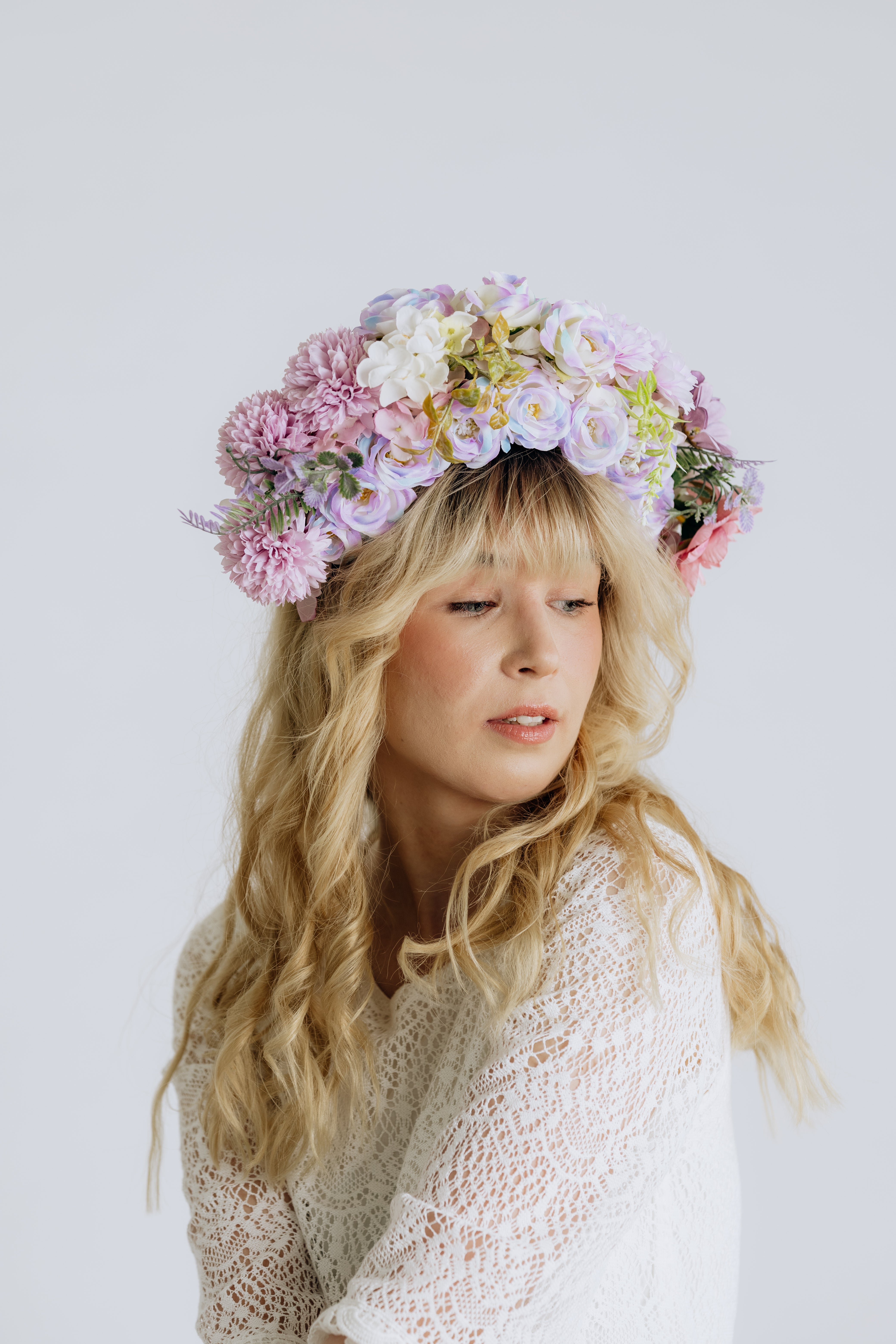 Flower crown | SUGAR SUGAR, Vintage Roses -multicolored flower headband
