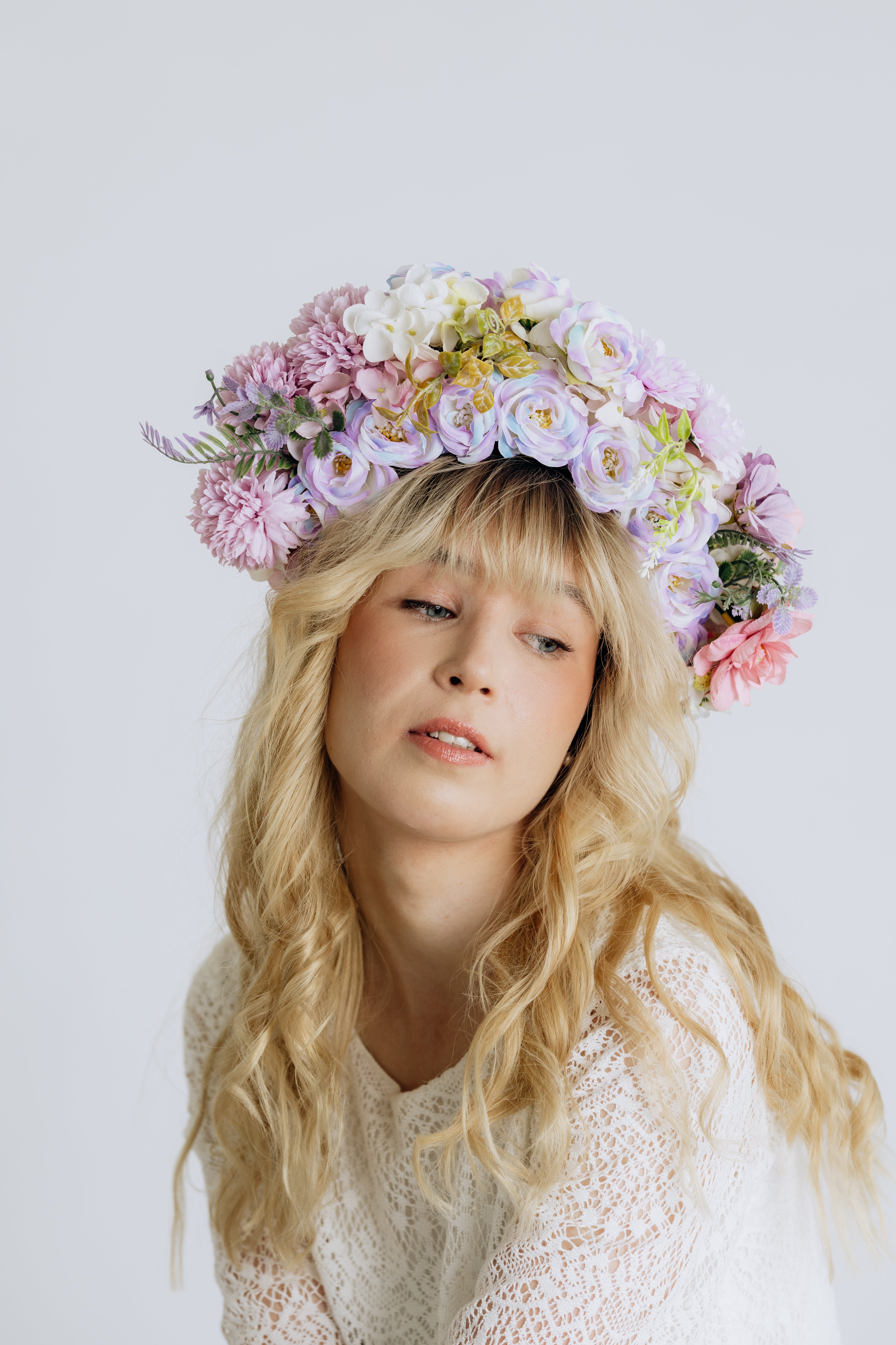 Flower crown | SUGAR SUGAR, Vintage Roses -multicolored flower headband