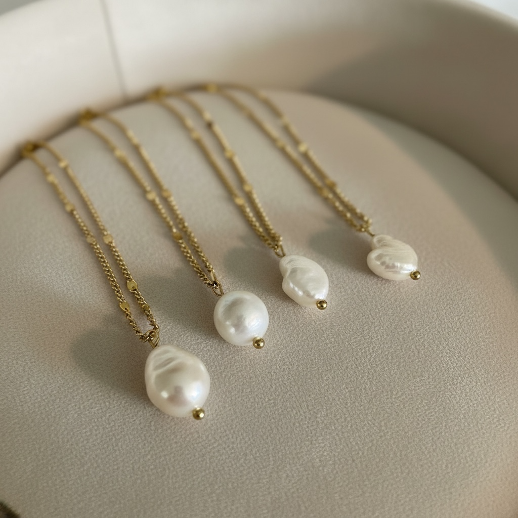 BOHM PARIS | Collier Elane – makeanvedenhelmi kaulakoru (kulta)