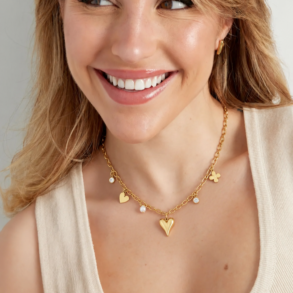 FRENCH RIVIERA | Gift of Love necklace Camille (gold) 