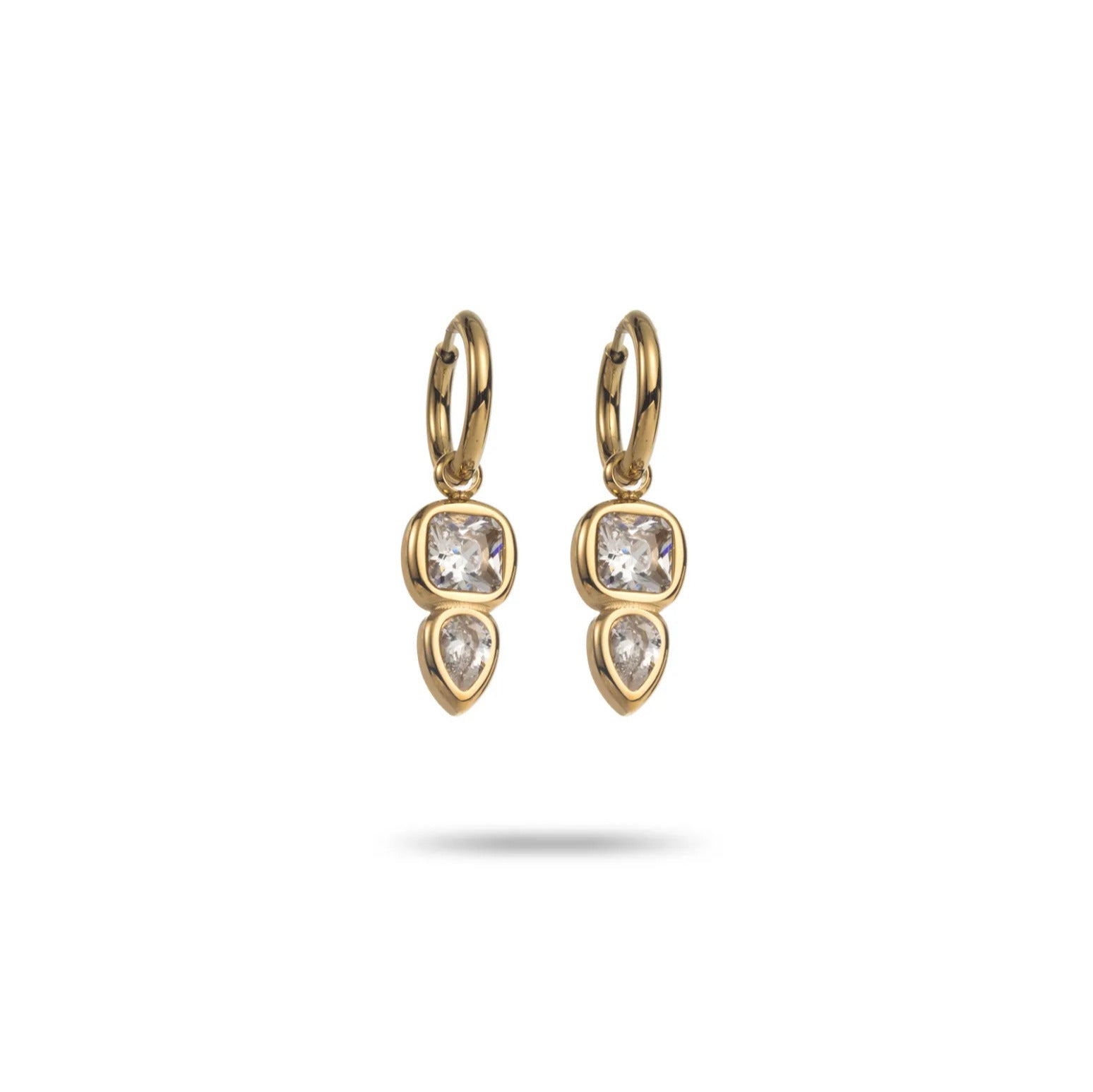 FRENCH RIVIERA Celia korvakorut irrotettavalla cubic zirconia koristeella